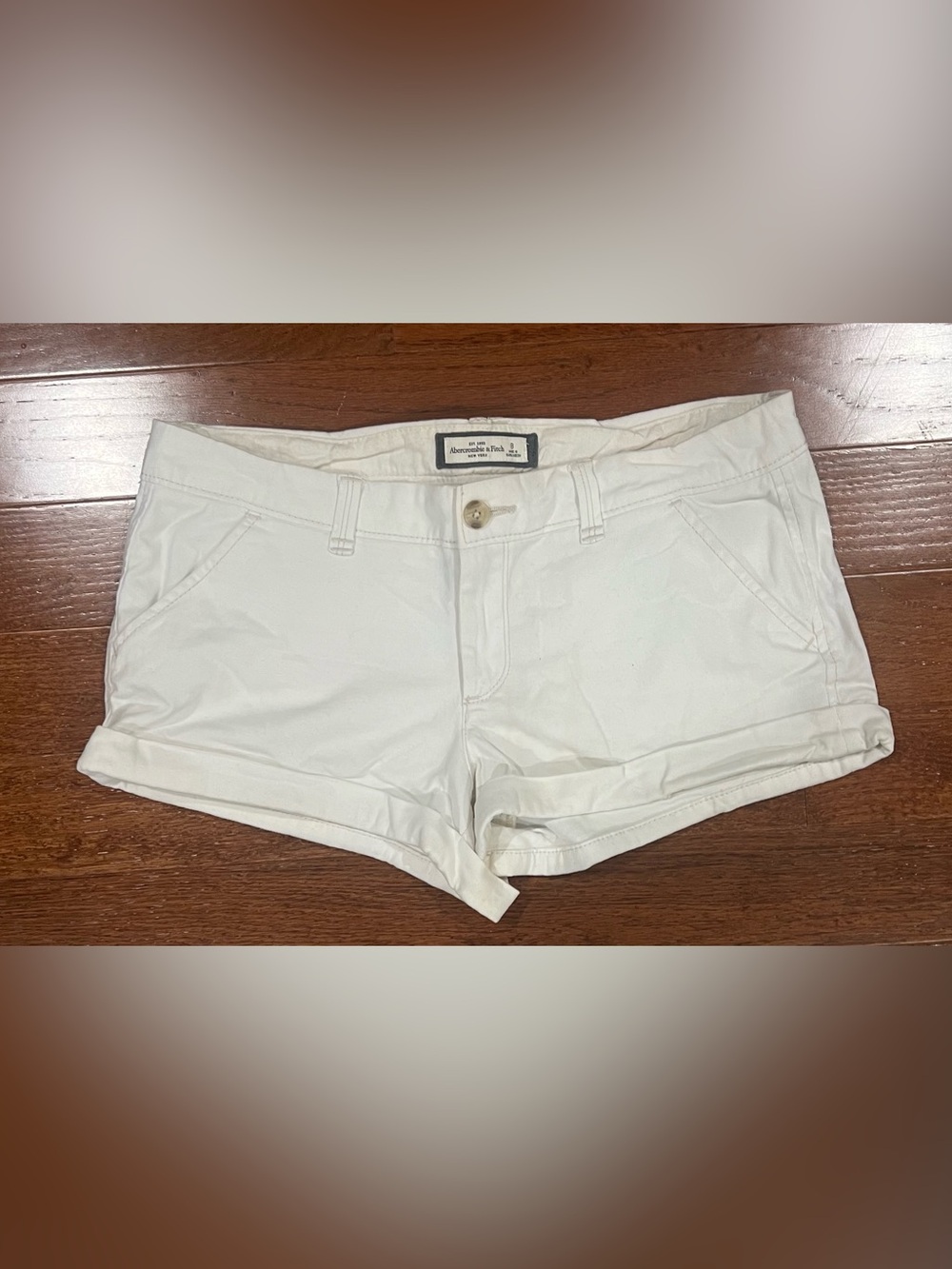 Abercrombie & Fitch White Cotton Shorts